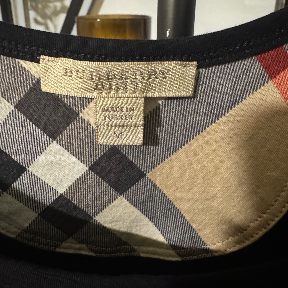 Burberry Black Tank Top with Check Detail - Picture 2 of 6